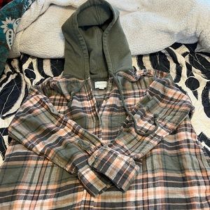 American eagle flannel hoodie